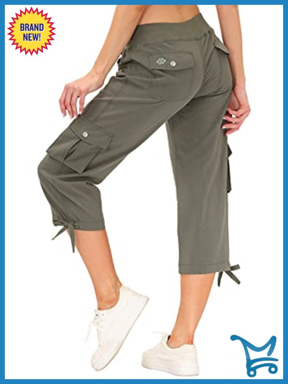 Women's Cargo Capris Lightweight Quick Dry Hiking Pants 6 Pockets
